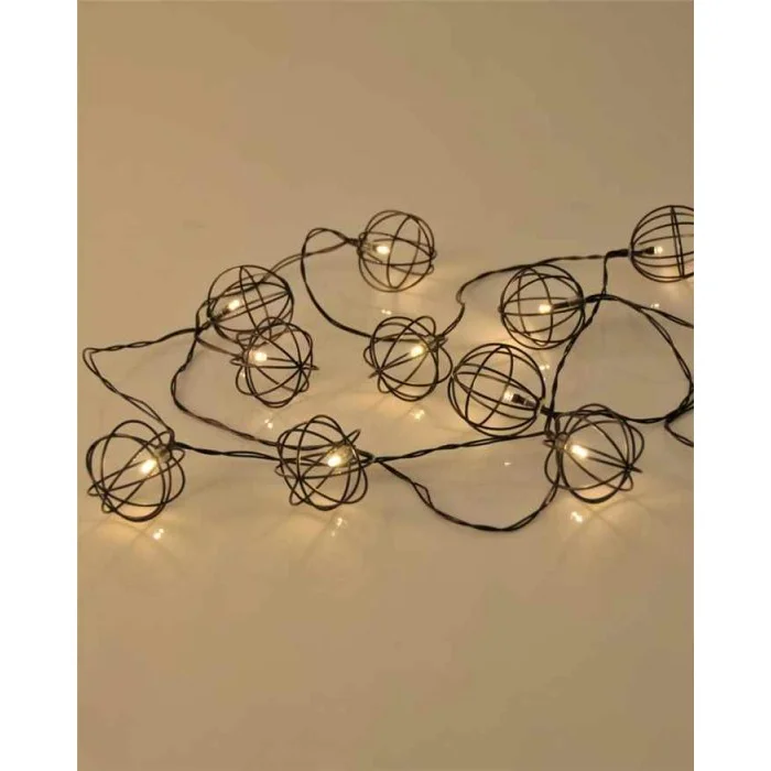 Гирлянда на батарейках Goldlux 312860 Viborg LED 10 2700K IP20 черная