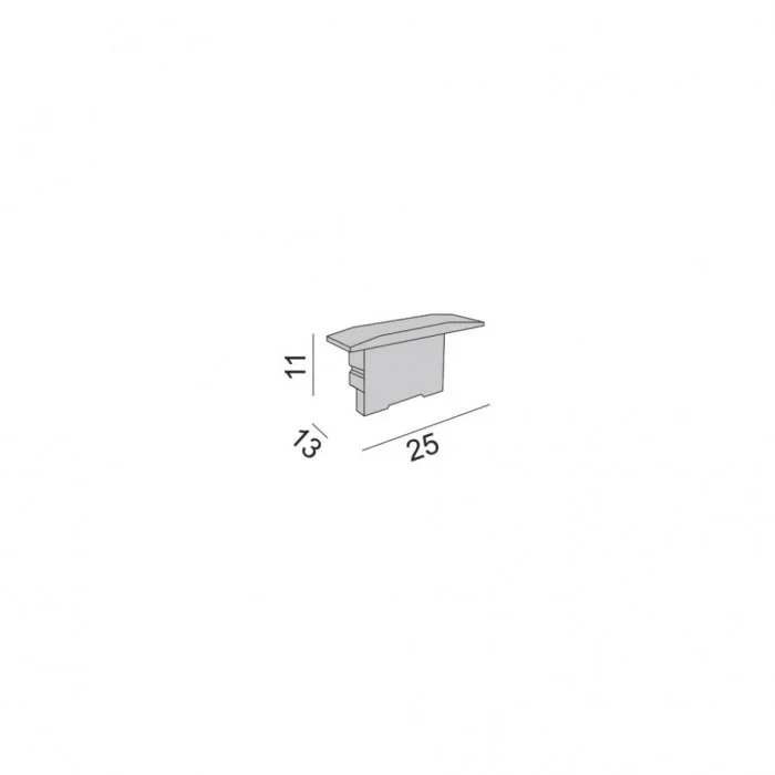Комплект заглушек для PROFILE FLOOR IN, 2 шт (12.2711.EC)