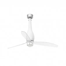 Люстра-вентилятор Faro 32000-9 ETERFAN M LED Shiny white/transparent fan DC, 16 Вт, 709 лм, 3000K