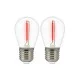 Светодиодная лампочка для гирлянды из коллекции Party Neon Goldlux 322180 E27 2x0,3W 2200K 50Lm красная