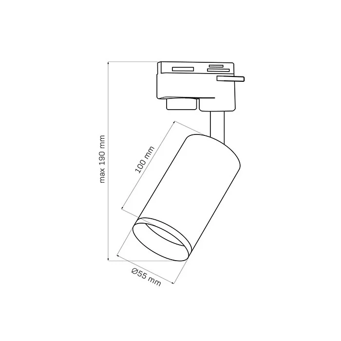 Трековий світильник Goldlux 327666 London GU10 1x10W IP20 чорний