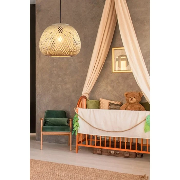 Люстра в стиле бохо, подвесной светильник Goldlux 329196 Zanzibar E27 1x20W IP20 бежевая