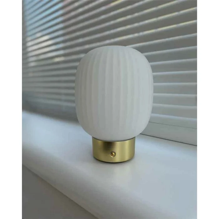 Настільна лампа з акумулятором Goldlux 329837 Latte Led 1x1.8W 2700K 150Lm IP20 Золота