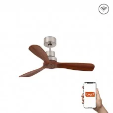 Стельовий вентилятор Faro 33508DCWT Mini Lantau DC 1060mm Nickel Matt 3 Blades Tuya Стельовий вентилятор Faro 33508DCWT Mini Lantau DC 1060mm Nickel Matt 3 Blades Tuya