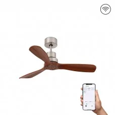 Стельовий вентилятор Faro 33508DCWW Mini Lantau S DC 1070 Niq Matt 3 Blades Walnut Wi Стельовий вентилятор Faro 33508DCWW Mini Lantau S DC 1070 Niq Matt 3 Blades Walnut Wi