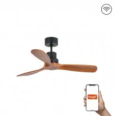 Стельовий вентилятор Faro 33517DCWT Mini Lantau S DC 1070 Black Matt 3P Walnut Tuya Стельовий вентилятор Faro 33517DCWT Mini Lantau S DC 1070 Black Matt 3P Walnut Tuya