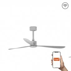 Стельовий вентилятор Faro 33762WT Amelia 1320mm Gray 3 Blades Grises Tuya