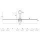 Люстра-вентилятор Faro 33814-20 PUNT M LED White fan with DC motor, 18 Вт, 1300 лм, 3000-4000-6500K