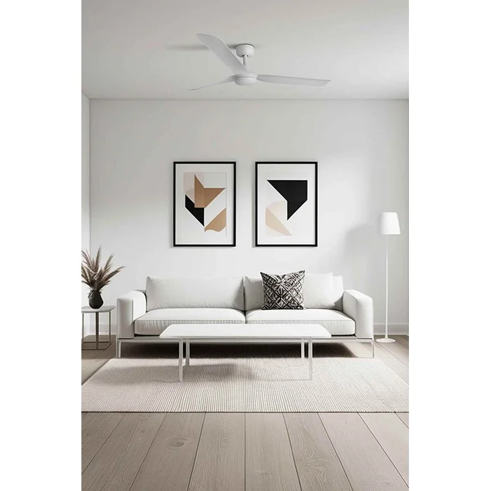 Потолочный вентилятор Faro 33814WT Punt 1300mm White 3 Blades White Tuya