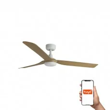Стельовий вентилятор Faro 33816WT Punt 1300mm White 3 Blades Wood Light Tuya