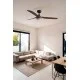 Люстра-вентилятор Faro 33817-21 PUNT M LED Black/dark wood fan with DC motor, 18 Вт, 1300 лм, 3000-4000-6500K