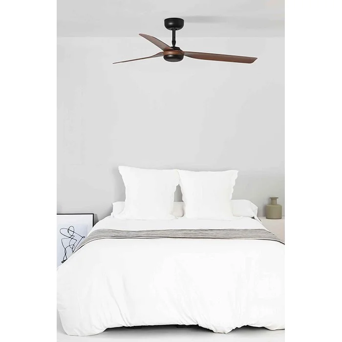 Стельовий вентилятор Faro 33817 PUNT M Black/dark wood fan with DC motor