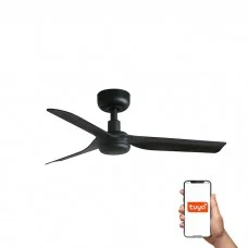 Стельовий вентилятор Faro 33822WT Mini Punt S 900mm Black 3 Blades Black Tuya Стельовий вентилятор Faro 33822WT Mini Punt S 900mm Black 3 Blades Black Tuya