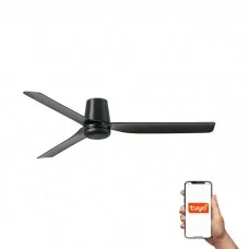 Стельовий вентилятор Faro 33830WT Punt Tub M 1300mm Black 3 Blades Black Tuya