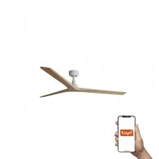 Стельовий вентилятор Faro 34279WT Klim L 1500mm White 3 Blades Oak Light Tuya