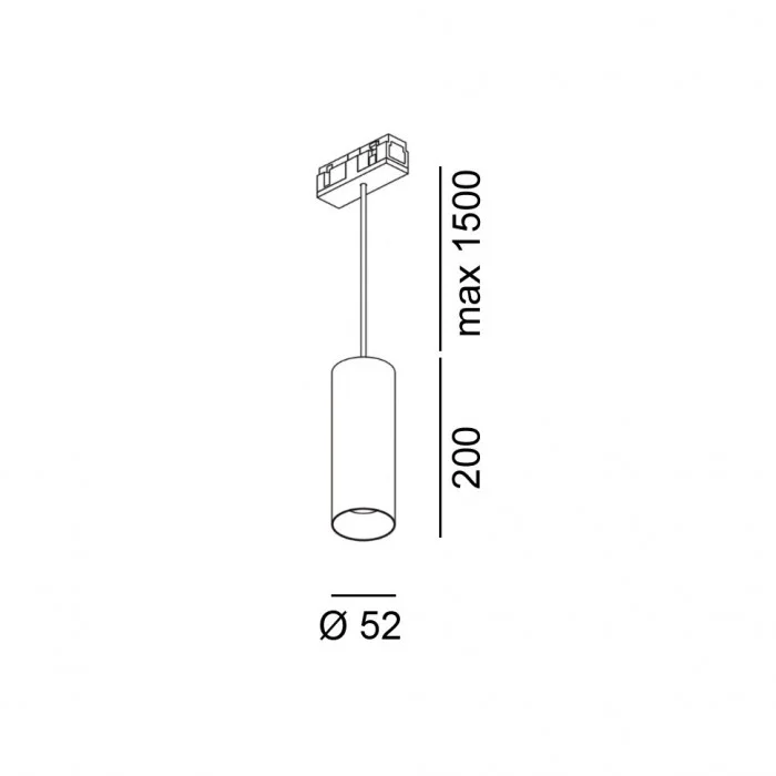 Магнитный трековый светильник LTX 06.0521.19.930.WH.2G In_Line Tub M P 200, 10.8 Вт, 1280 лм, 3000K