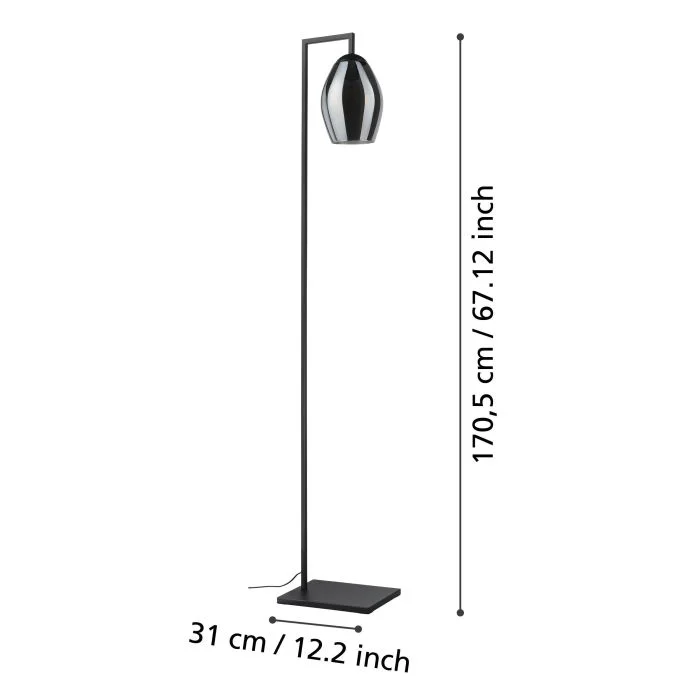 Торшер - Eglo 390256 ESTANYS Lampa pod?ogowa