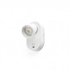 Спот - Faro 40135 CORB White table lamp GU10+USB