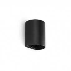 Настенный светильник Faro 40523 Sole Wall Light Round Black Smooth 1xgu10