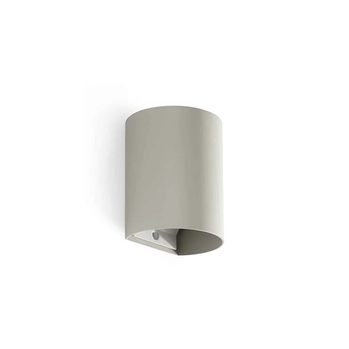 Настенный светильник Faro 40524 Sole Wall Light Round Grey Smooth 1xgu10