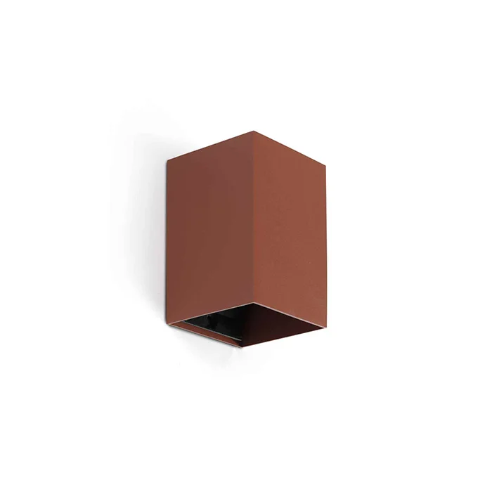 Настенный светильник Faro 40533 Lune Smooth Terracotta Square Wall Light 1xgu10