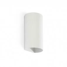 Настенный светильник Faro 40542 Sole Round White Striped Wall Light 2xgu10 Настенный светильник Faro 40542 Sole Round White Striped Wall Light 2xgu10