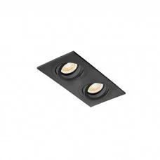 Точечный светильник Faro 43407 Radon R Black recessed orientable lamp