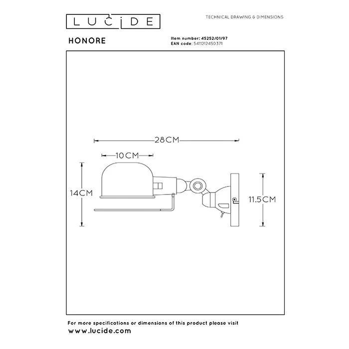 Спот - Lucide 45252/01/97 Honore Спот - Lucide 45252/01/97 Honore