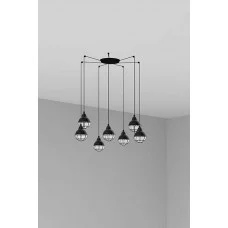 Люстра - Faro 62802-7L Claire 7L Black pendant lamp Люстра - Faro 62802-7L Claire 7L Black pendant lamp
