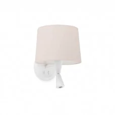 Бра - Faro 64308-02 CONGA White/beige wall lamp with reader