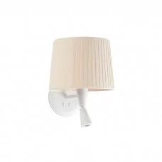 Бра Faro 64308-35 SAMBA White/ribbon beige wall lamp with reader Бра Faro 64308-35 SAMBA White/ribbon beige wall lamp with reader