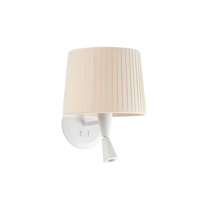 Бра Faro 64308-35 SAMBA White/ribbon beige wall lamp with reader