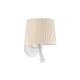 Бра Faro 64308-35 SAMBA White/ribbon beige wall lamp with reader
