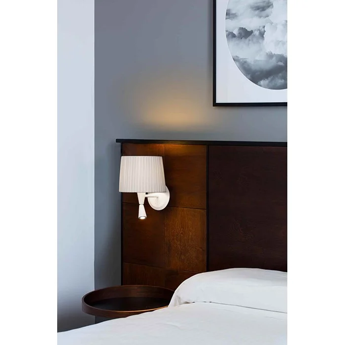 Бра Faro 64308-35 SAMBA White/ribbon beige wall lamp with reader
