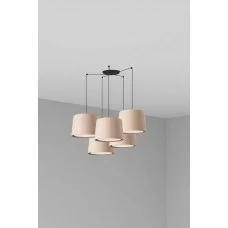Люстра Faro 64314-44-5L SAMBA 5L Black/beige pendant lamp Люстра Faro 64314-44-5L SAMBA 5L Black/beige pendant lamp
