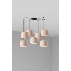 Люстра Faro 64314-44-7L SAMBA 7L Black/beige pendant lamp Люстра Faro 64314-44-7L SAMBA 7L Black/beige pendant lamp