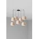 Люстра - Faro 64314-44-7L SAMBA 7L Black/beige pendant lamp