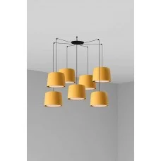 Люстра Faro 64314-45-7L SAMBA 7L Black/yellow pendant lamp Люстра Faro 64314-45-7L SAMBA 7L Black/yellow pendant lamp