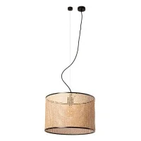 Подвесной светильник Faro 64314-49 MAMBO 450 Black/rattan pendant lamp Подвесной светильник Faro 64314-49 MAMBO 450 Black/rattan pendant lamp