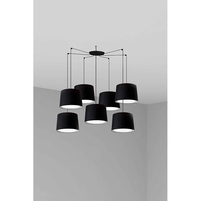 Люстра - Faro 64314-56-7L CONGA 7L Black pendant lamp