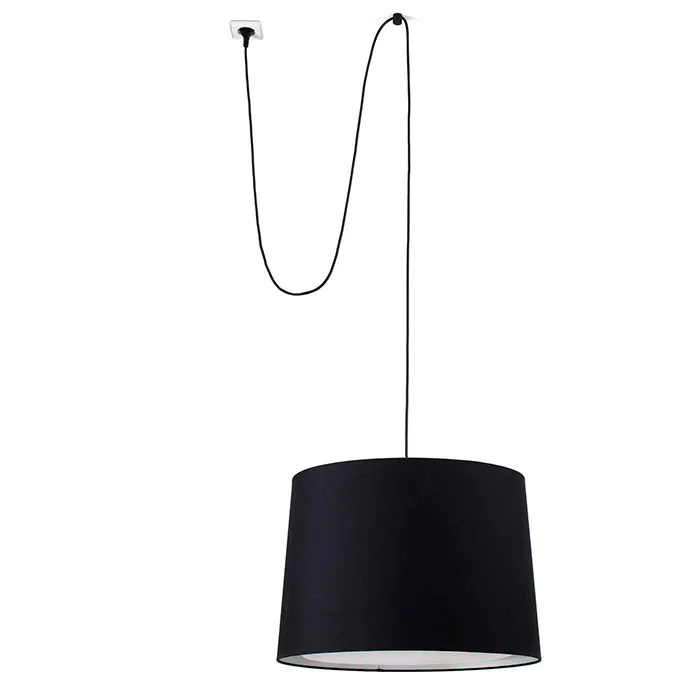 Подвесной светильник Faro 68604-56 CONGA Black pendant lamp with plug
