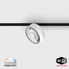Прожекторный светильник LTX IN_LINE SOL TW, D95mm, H33mm, LED 13W, TW DIM: 2700K(881Lm)-6500K(1025Lm), 48V DС, IP20, белый/черный (06.9533.13.TW).