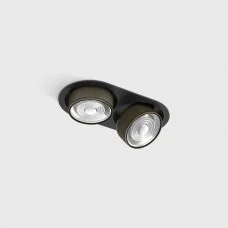 Світильник вбудований стельовий LTX SOL IN MINI X2, L206mm, W111mm, H50mm, LED 2x7W, 4000K, чорний/бронза (01.7522.14.940.BK/BZG)