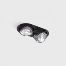 Світильник вбудований стельовий LTX SOL IN MINI X2, L206mm, W111mm, H50mm, LED 2x7W, 4000K, чорний/diamond black (01.7522.14.940.BK/DB)