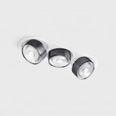 Світильник вбудований стельовий LTX SOL IN MINI X3, L301mm, W111mm, H50mm, LED 3x7W, 3000K, білий/diamond black (01.7523.21.930.WH/DBG)