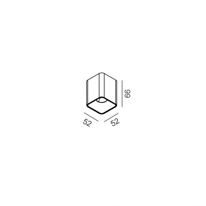 Потолочный светильник накладной LTX GHOST, D52mm, H66mm, LED 8W, 4000К, черный (02.0652.8.940.BK)