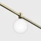 Світильник прожекторного типу LTX AIR_SFERA, D100mm, LED 4W, 3000K, DIM: DALI, 0-10V, опал/латунь (15.1001.4.930.BR)