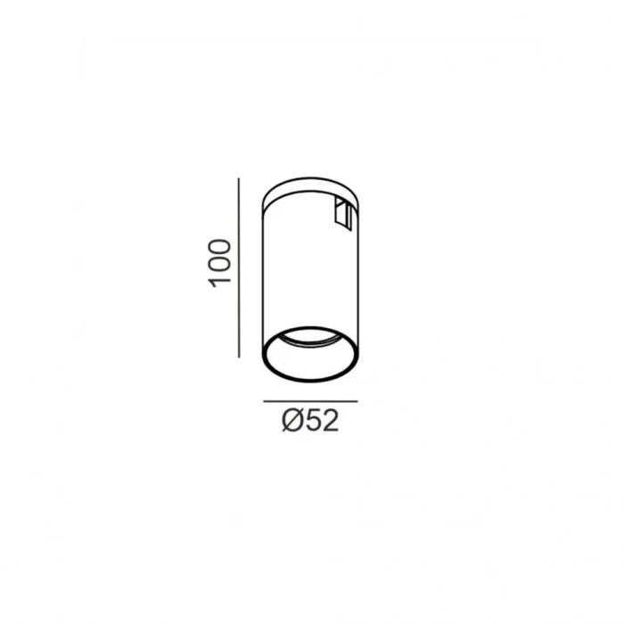 Светильник прожекторного типа LTX AIR_TUB M, D52mm, H100mm, LED 9W, 3000K, DIM: DALI, 0-10V, латунь (15.0510.9.930.BR)