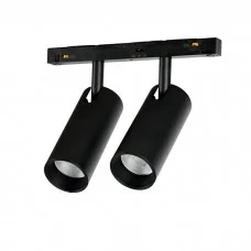 Магнітний трековий світильник Azzardo AZ6253 ALFA NIKO 2 TRACK MAGNETIC 2LINE 2X12W CCT SWITCH DIM BK, 12 Вт, 3000K/4000K/6000K