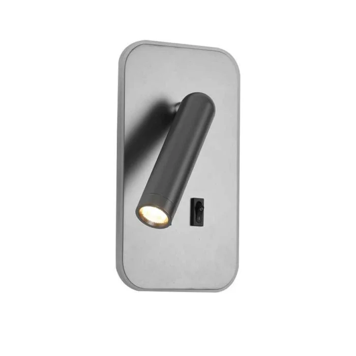 Бра, настенный светильник Italux WL-83957-1-GR Doria LED 1x8W 3000K 559Lm IP20 серый